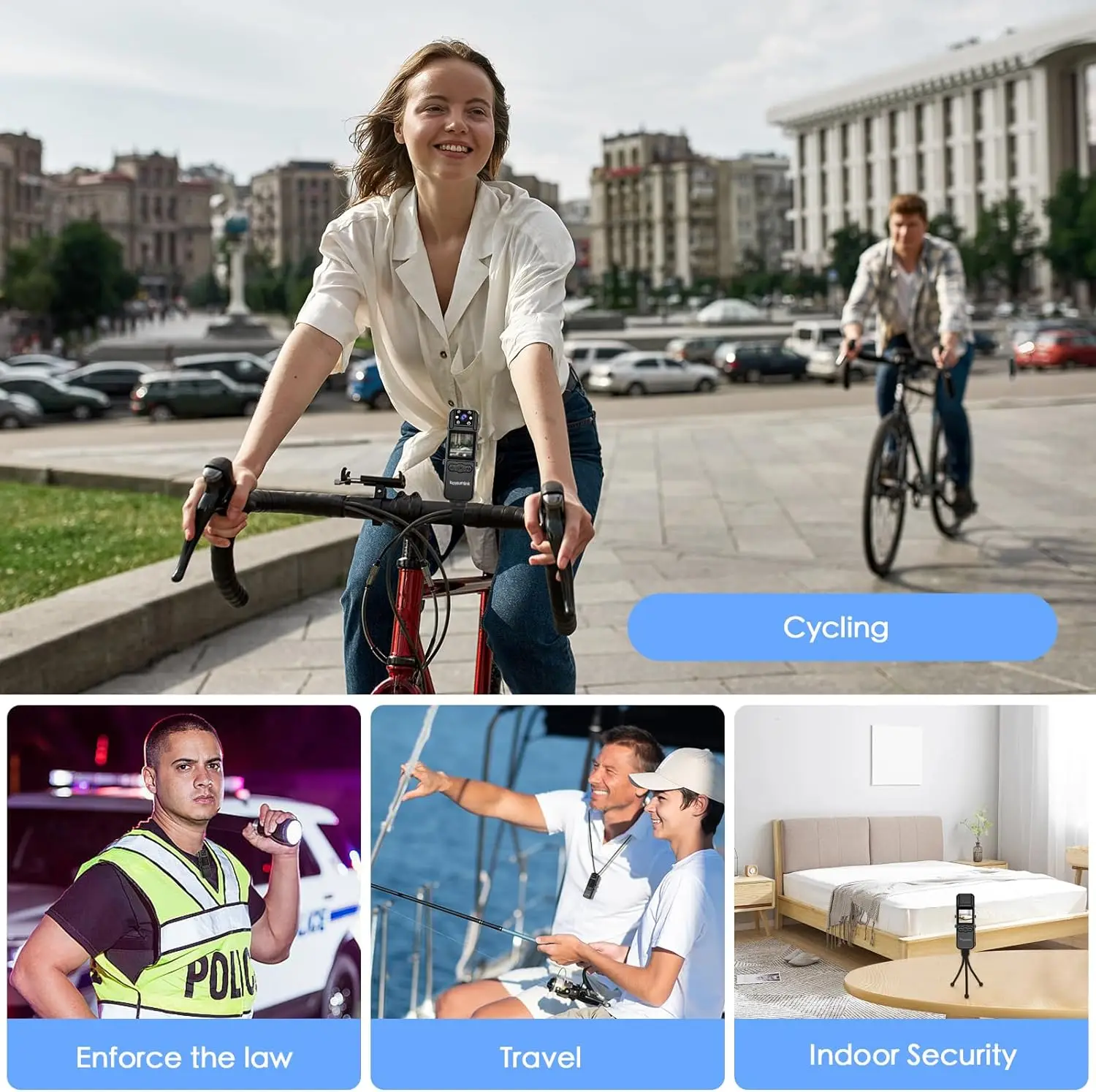 【Upgraded】1.4&rdquo; Screen Body Camera Pro with Audio and Auto Video Night Vision 1080P FHD Mini Police Wearable Body Worn Cam Portab