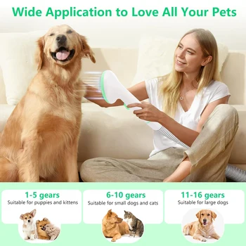 Pet Grooming Kit with 2L Vacuum Suction 99% Pet Hair, Professional Quiet Dog Grooming Vacuum Kit with 5 Grooming Tools For Pets 6