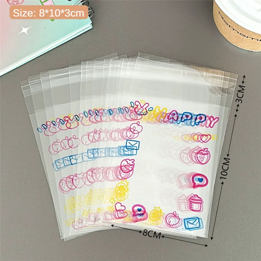 20/50/100 шт. High Beauty Милий кролик Графіті Самозаклеюваний мішок Love Bean Маленький мішок для упаковки карток Невеликий мішок для зберігання подарунків