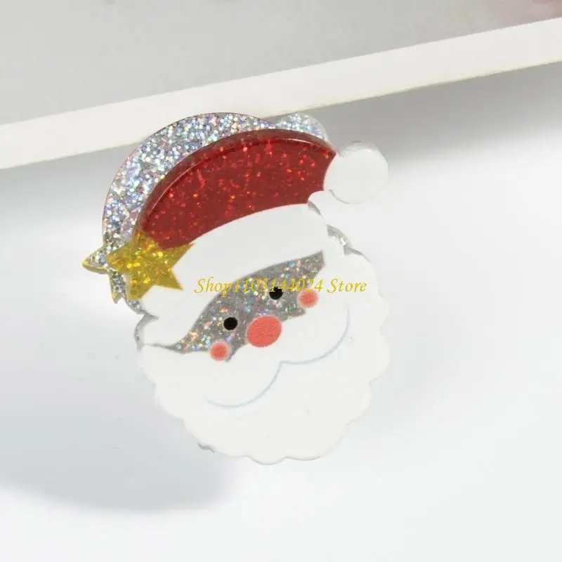 N5KE Weihnachten Glitzer Haarspange Neujahr Haarnadel Damen Mädchen Kopfschmuck Acetat – Detail 7