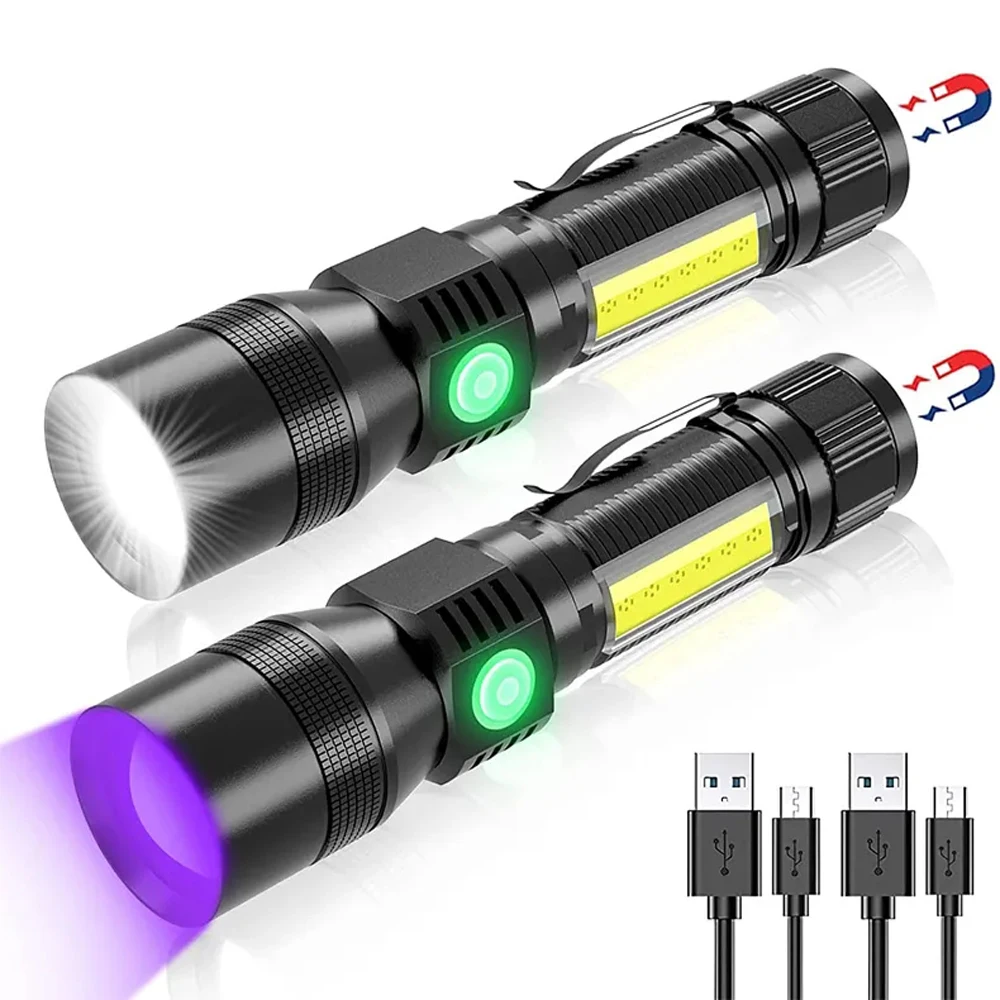 Torcia LED UV 365nm 15W Ricaricabile USB con Grado di Protezione IP67 per Rileva