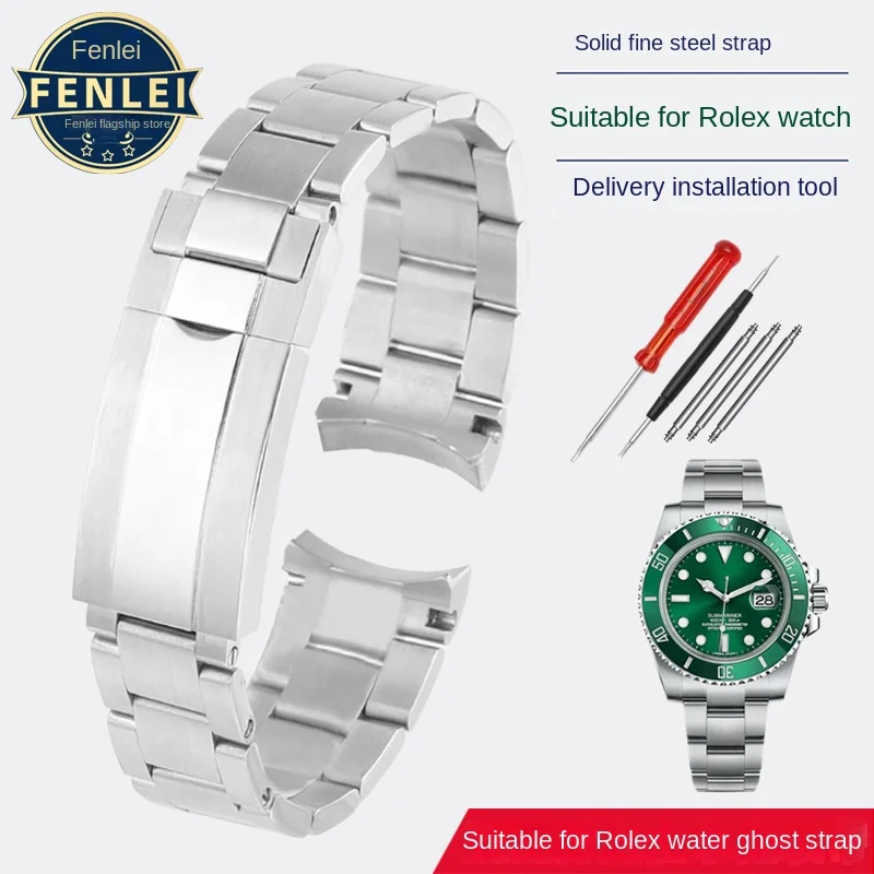 Cinturino Per Orologio Da 20Mm Per Rolex Submariner Black Blue Water Ghost Gmt Ii Esplora 2 Cinturino In Acciaio Di Precisione Bracciale In Acciaio In