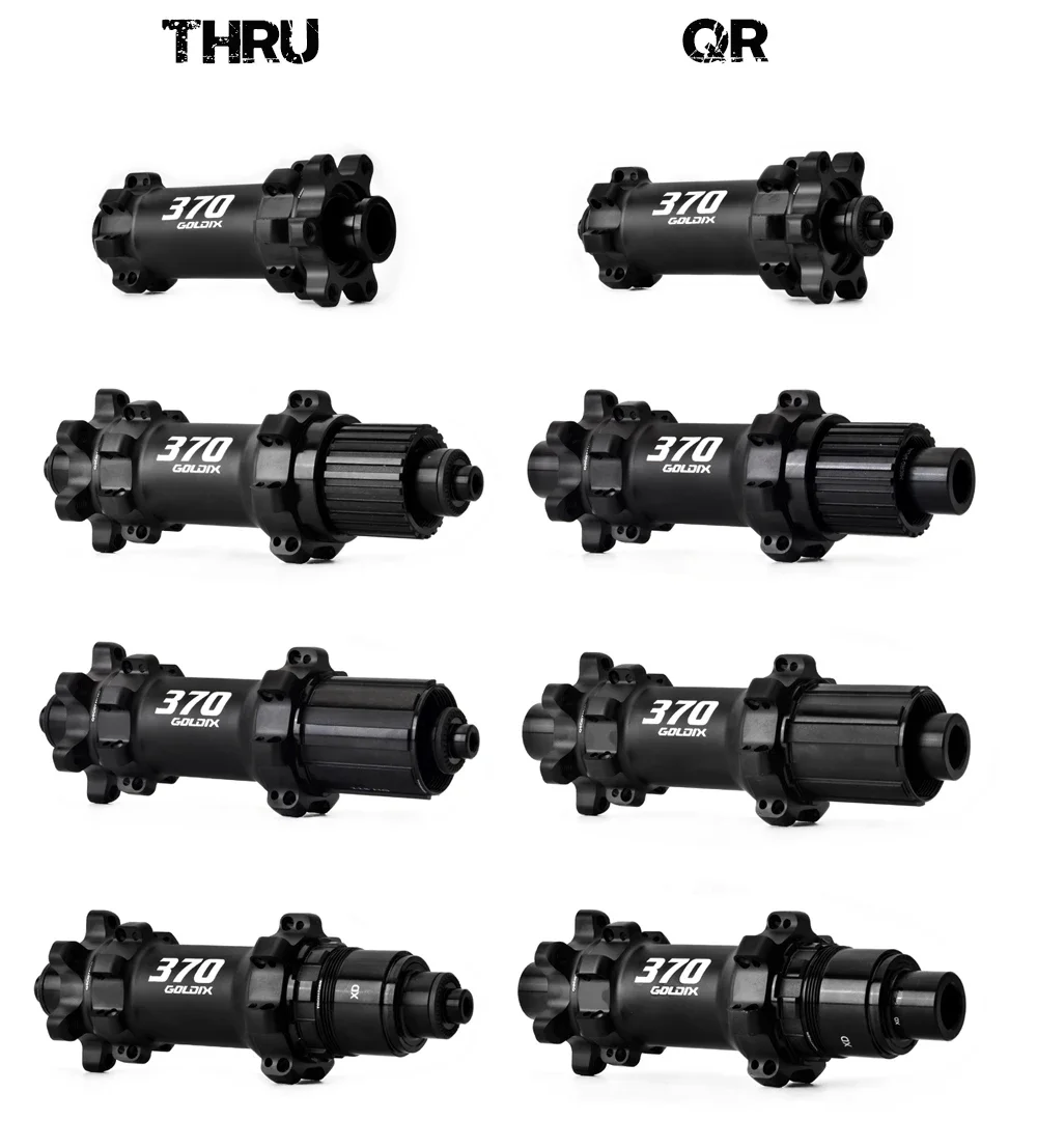 GOLDIX M370 Bicycle Hub 6-Bolt Disc Brake 28Hole Straight Pull Spoke Sealed Bearing 36T Ratchet HG/XD/MS Hub Type Standard/BOOST
