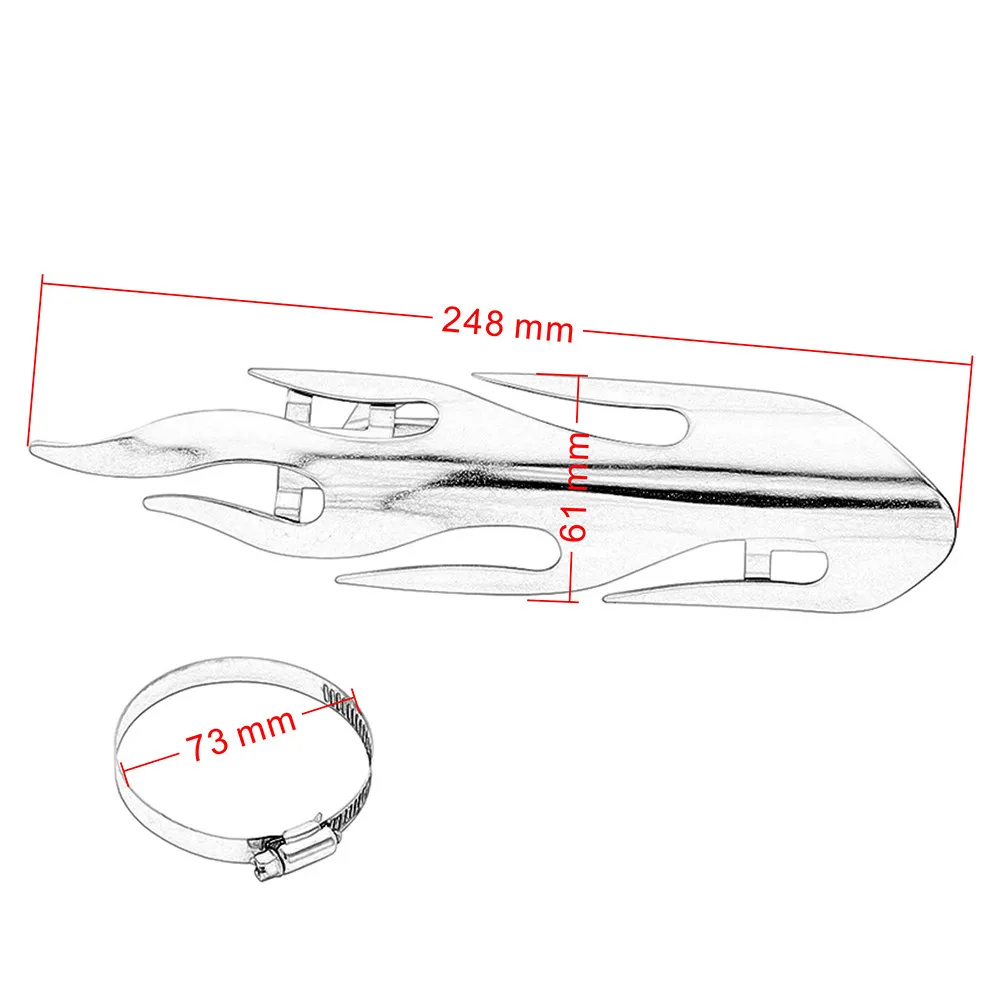Moto rcycle Chrome Auspuff Rohr Hitzeschild Abdeckung Schutz Für Harley Dyna Cruiser Road King Softail Sportster etc moto – Detail 10