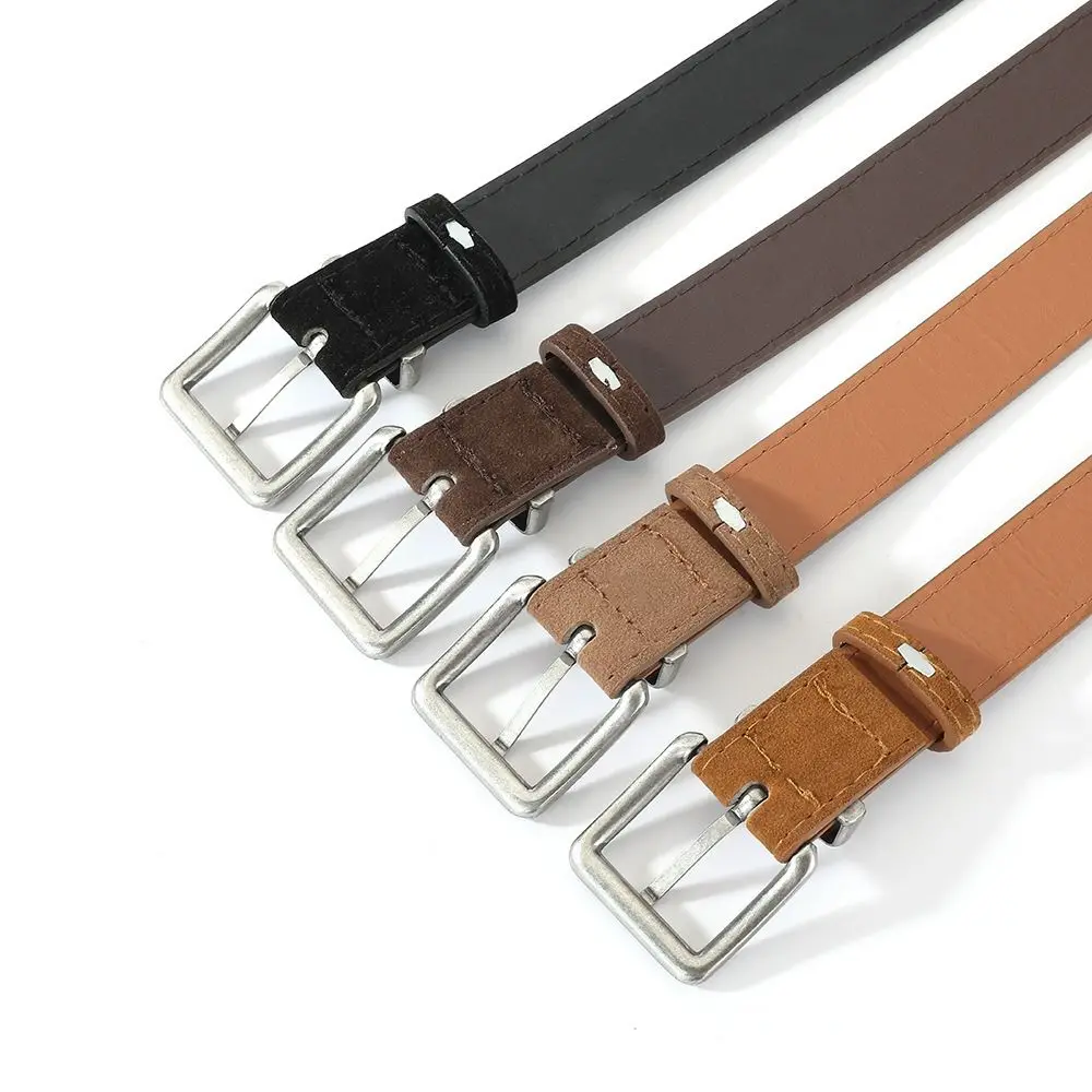 Trendy Pin Schnalle Wildleder Leder Gürtel Casual Luxus Design Business Taille Gürtel Retro Bund Für Frauen – Detail 7