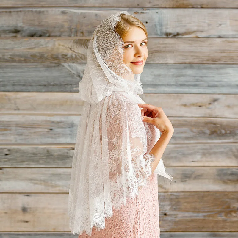 Vela Per La Chiesa Velo Da Sposa In Pizzo Mantilla Cattolica Per
