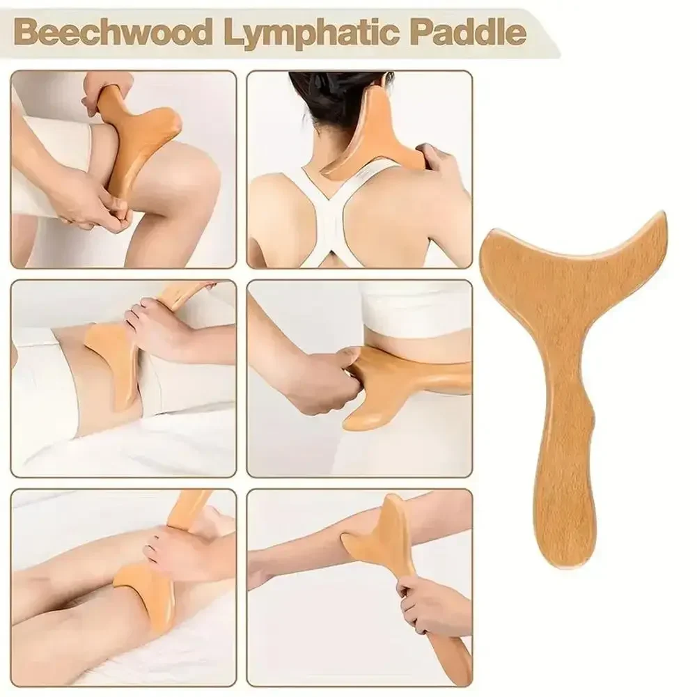 Wood Therapy Massage Tools Lymphatic Drainage Massager Body Sculpting Tools for Cellulite Reduction Muscle Tension Relief