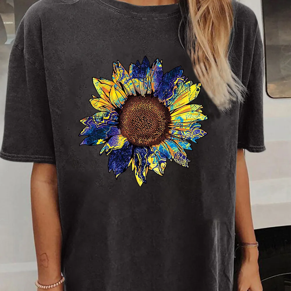 Seeyoushy Fun Floral Print Top Da Donna 2023 Estate Nuova T-Shirt Da Donna Casual Fashion Top Elements Abbigliamento Donna Y2K Top