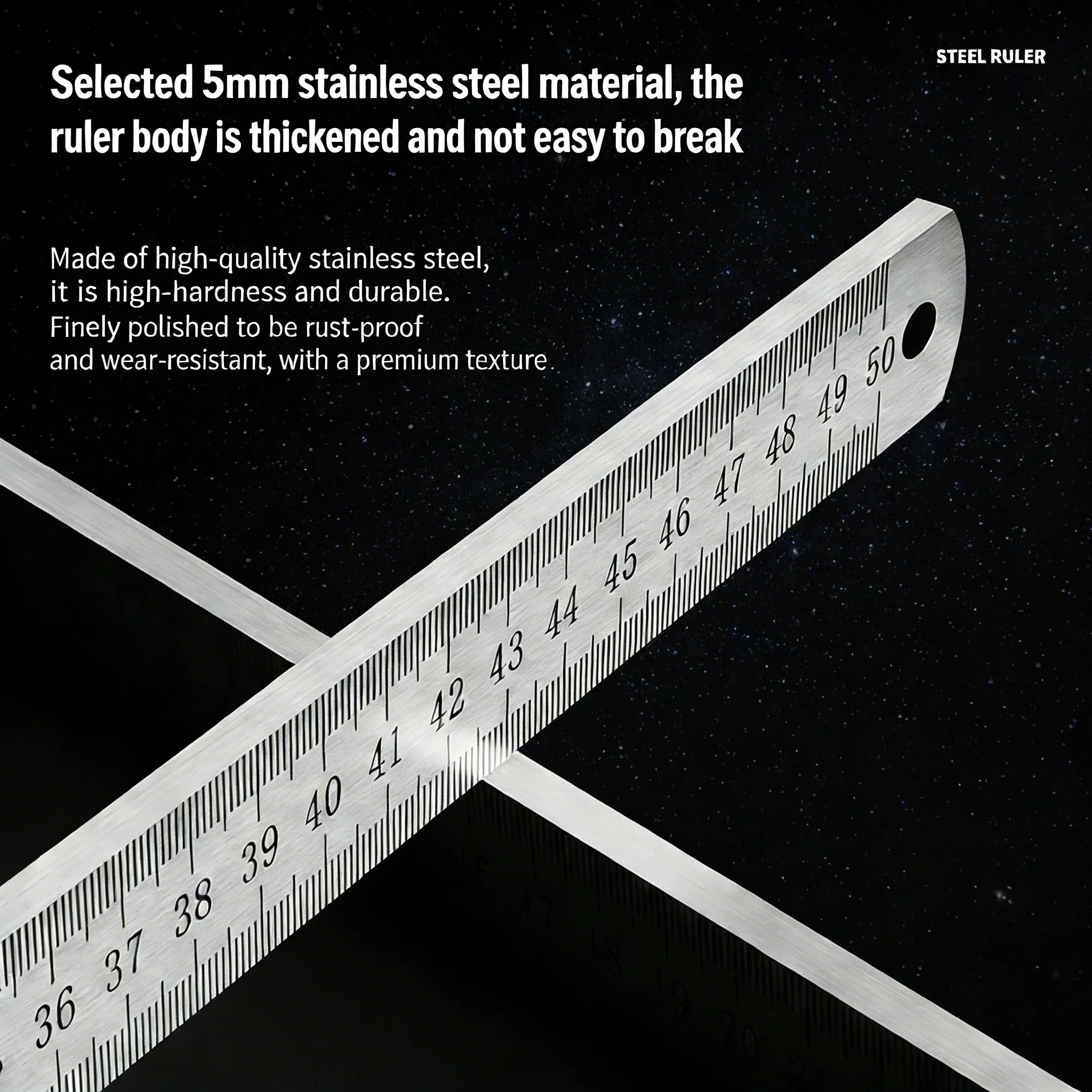 5mm 단조강자루자 |   산업용 자동차 측정 도구 |   초두꺼운 다용도 직선형 칼날