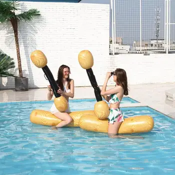 Pool Inflatables For Adults Inflatable Battle Log Rafts Pool Game Party Water Sports Foldable Floating Row Toys Ride Boat Raft 5