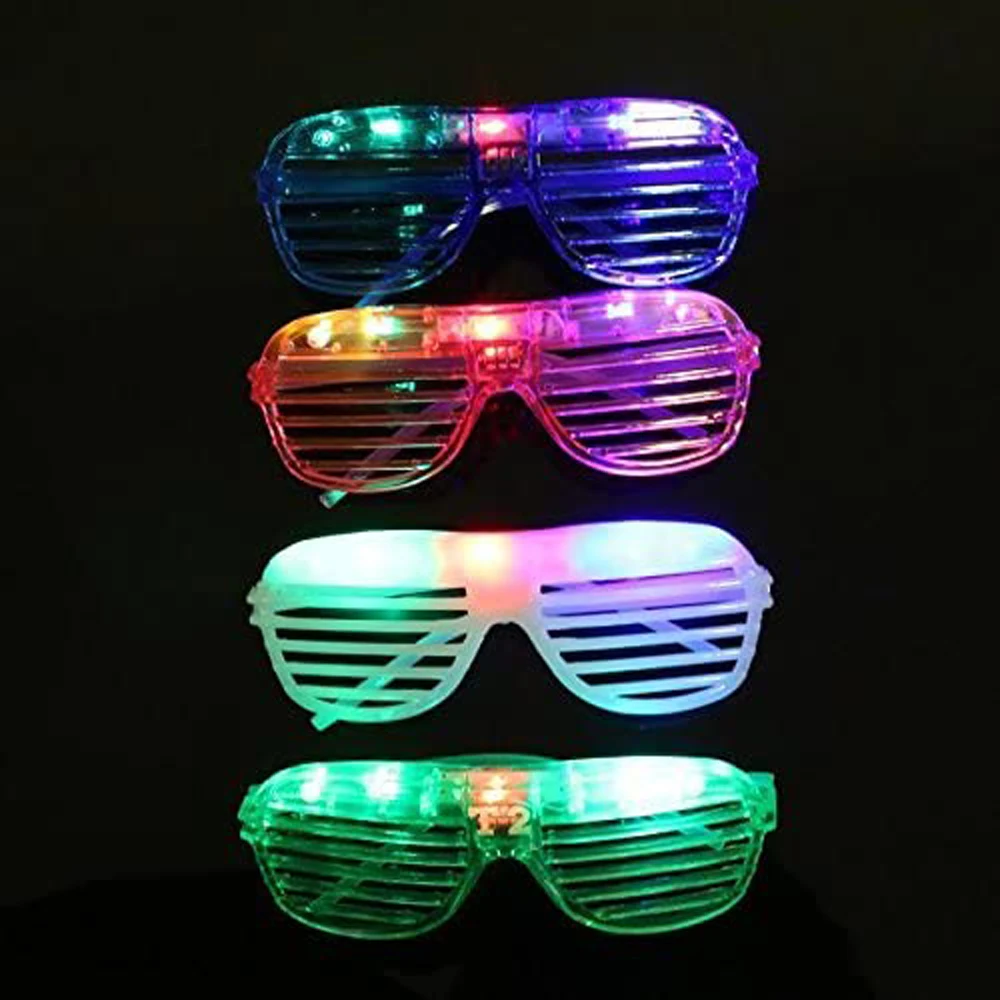 

Kids Neon Glow in The Dark 6 Color Party Sunglasses Glow Sticks Glasses Light up Glasses LED Glasses Shutter Shades Glasses
