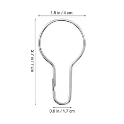 Rustproof Glide Roller Shower Curtain Hooks - Gourd Shaped Hanging Rings Set (12/20pcs) (20pcs)