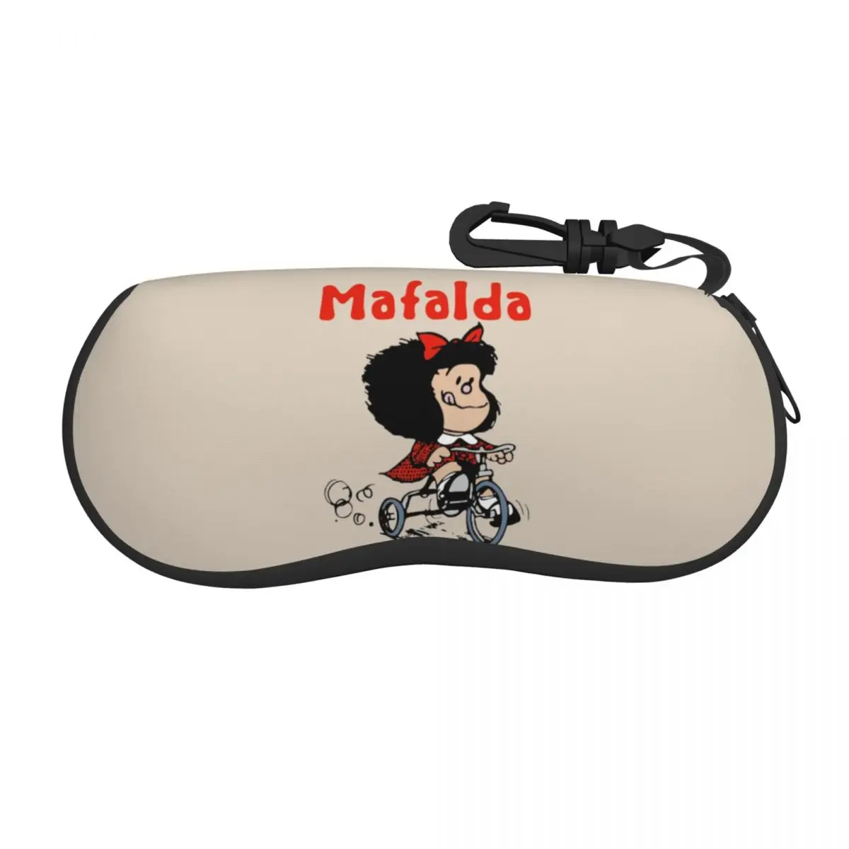 

Custom Mafalda Bicycle 3 Wheels Shell Glasses Case Unisex Cool Quino Manga Cartoon Eyeglasses Case Sunglasses Protector Box