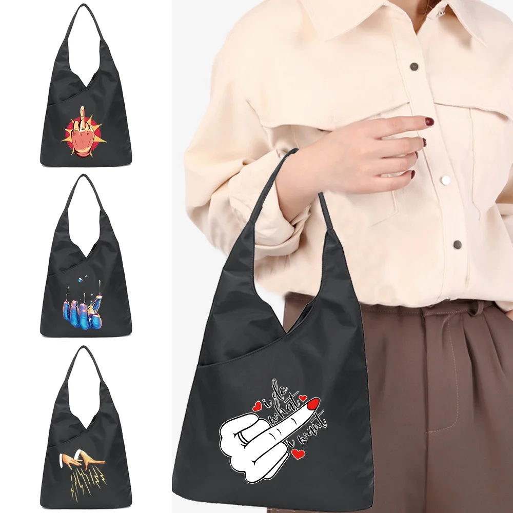 Water Proof Diagonal Groceries Bag Youth Fashion Casual Version Ladies Large Capacity HandBag Hand Graphic Print Women Tote Bags suit coat dust cover garment bags banquet clothing handbag storage bag zipper fully enclosed clothes moisture proof hanging bags