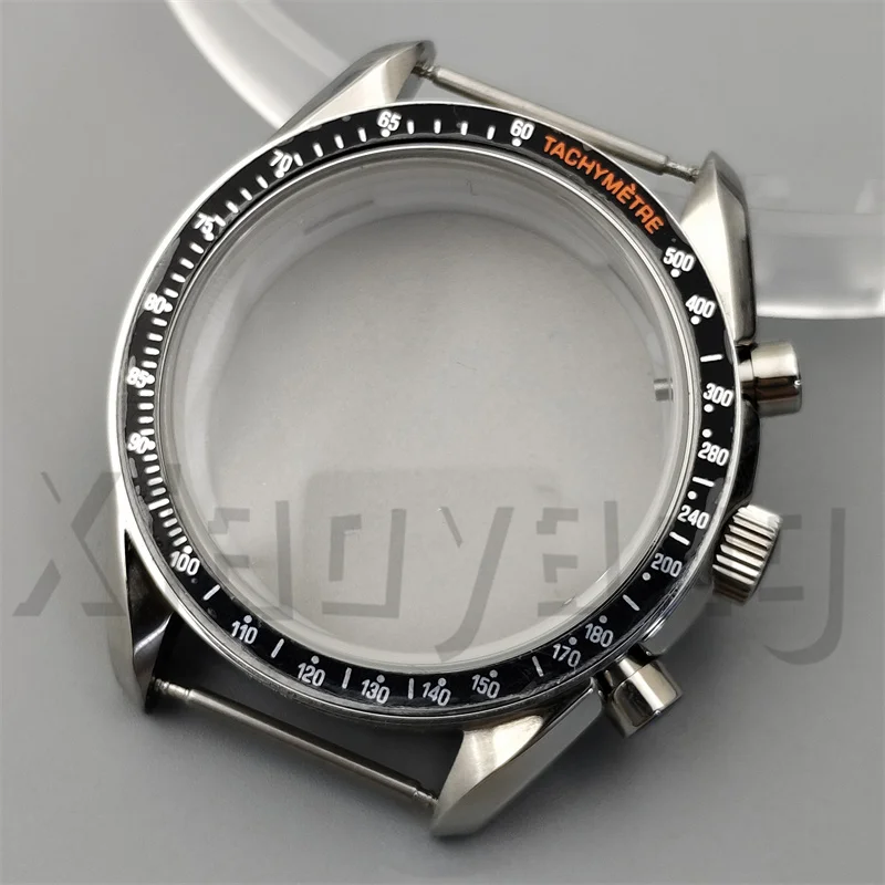 Silver Watch Case with Blue, Green, and Black Insert and Coated Glass - Quartz Chronograph Movement, Steel Bracelet, 40mm