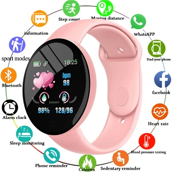 D18 Pro Smart Watch Men Women Bluetooth Fitness Tracker Bracelet Sport Heart Rate Blood Pressure Kids Smartwatch for IOS Android 1