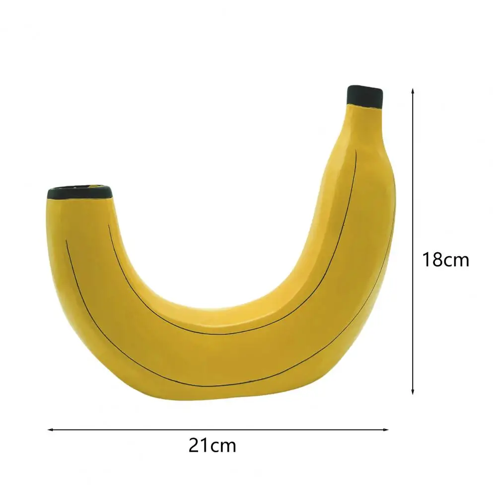 Synthetic Resin Banana Vase Modern Flower Pot Art Crafts Desktop Vase Ornament Tabletop Vase for Flowers Arrangement Home Decor 6