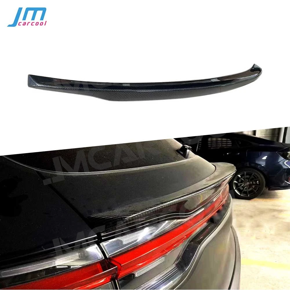 

Carbon Fiber Rear Middle Lip Spoiler for Porsche Macan 2018 - 2020 Car Rear Trunk Spoiler Wing Trims ABS Gloss Black Car Styling