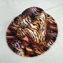 

fedoras hat women Wide Brim Gradient color designed panama vintage artificial jazz cap Black Derby panama caps women winter hats