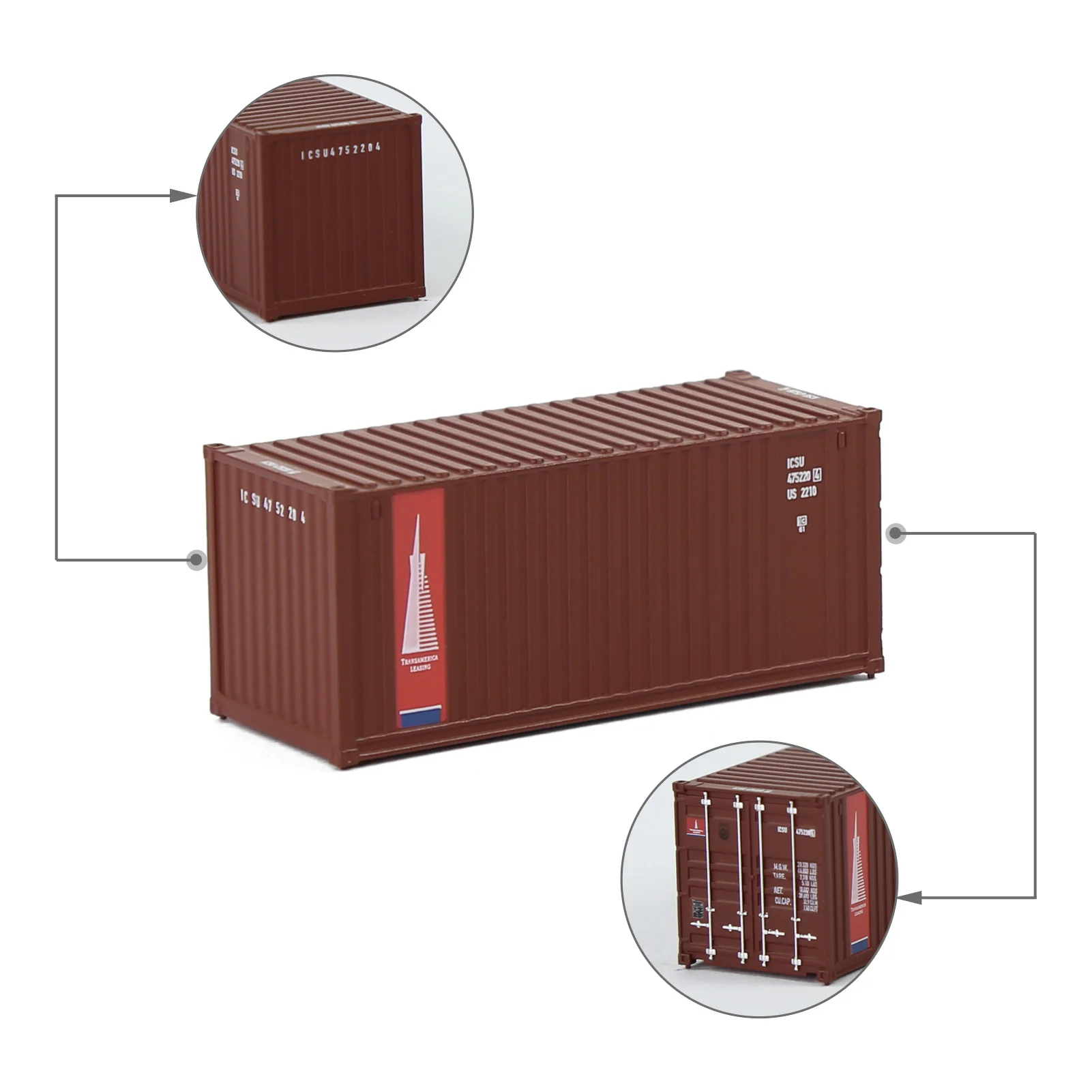 Evemodel Cargo Box com Ímã, Escala N,