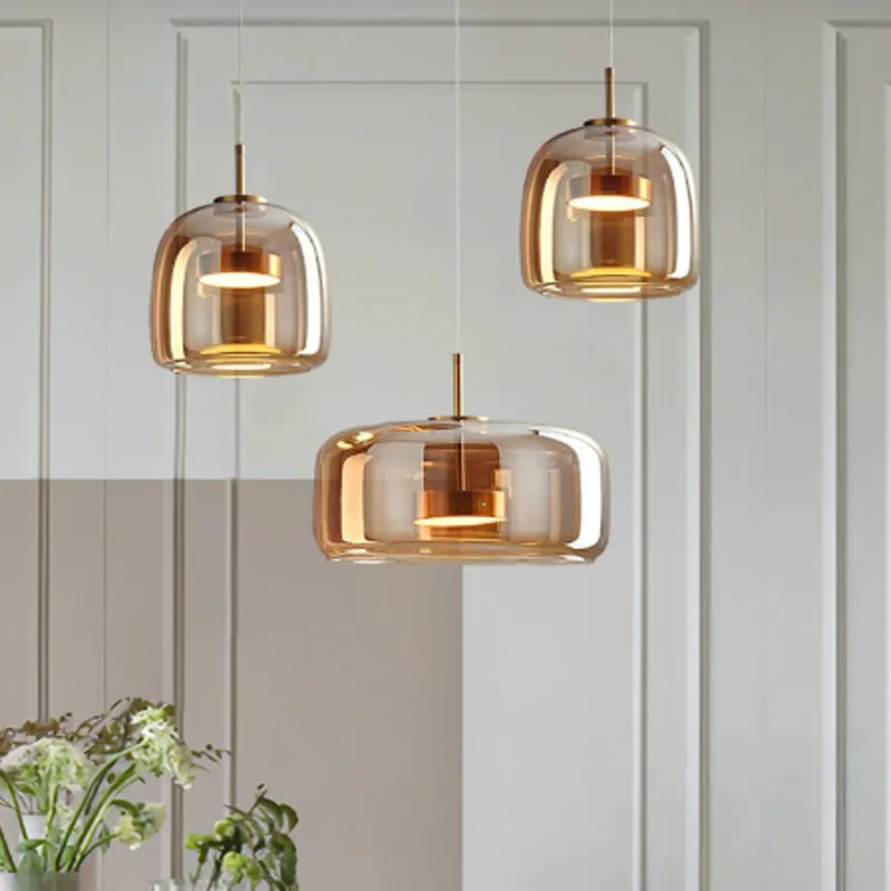 LED Chandelier Ceiling Chandelier Modern Pendant Lights For Ceiling Home Dining Chandelier Kitchen Office Aisle Hanging Lamp Dining Room Bedroom Gray Amber Color