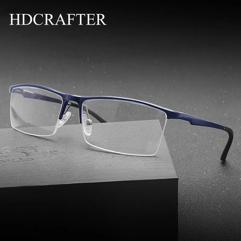 

HDCRAFTER Glassea Anti-blue Light Anti-fatigue Aluminum Magnesium Glasses Frame Men Optical Prescription Glass oculos de grau