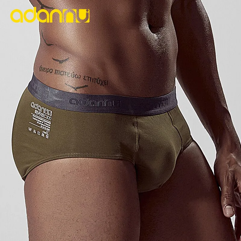 

Мужские спортивные трусы ADANNU, черные хлопковые трусы с большим мешочком и заниженной талией, эластичные подтягивающие ягодицы трусы для коррекции фигуры, 2019