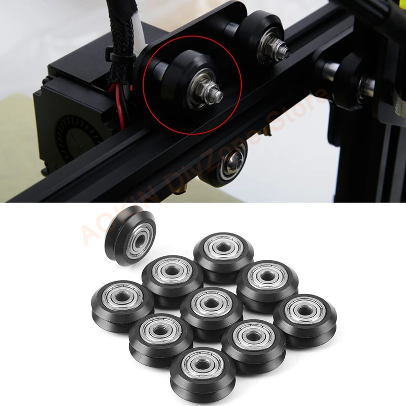 

10PCS 3D Printer POM Wheel Plastic Pulley Linear Bearing for Creality Ender 3, Ender 3 Pro, Ender 3 V2, Ender 5, CR10/10S Series