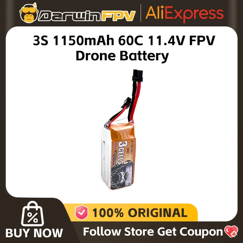 Batterie LiPo 11.4V 1150mAh 60C pour Drone - Lot de 1/2/4