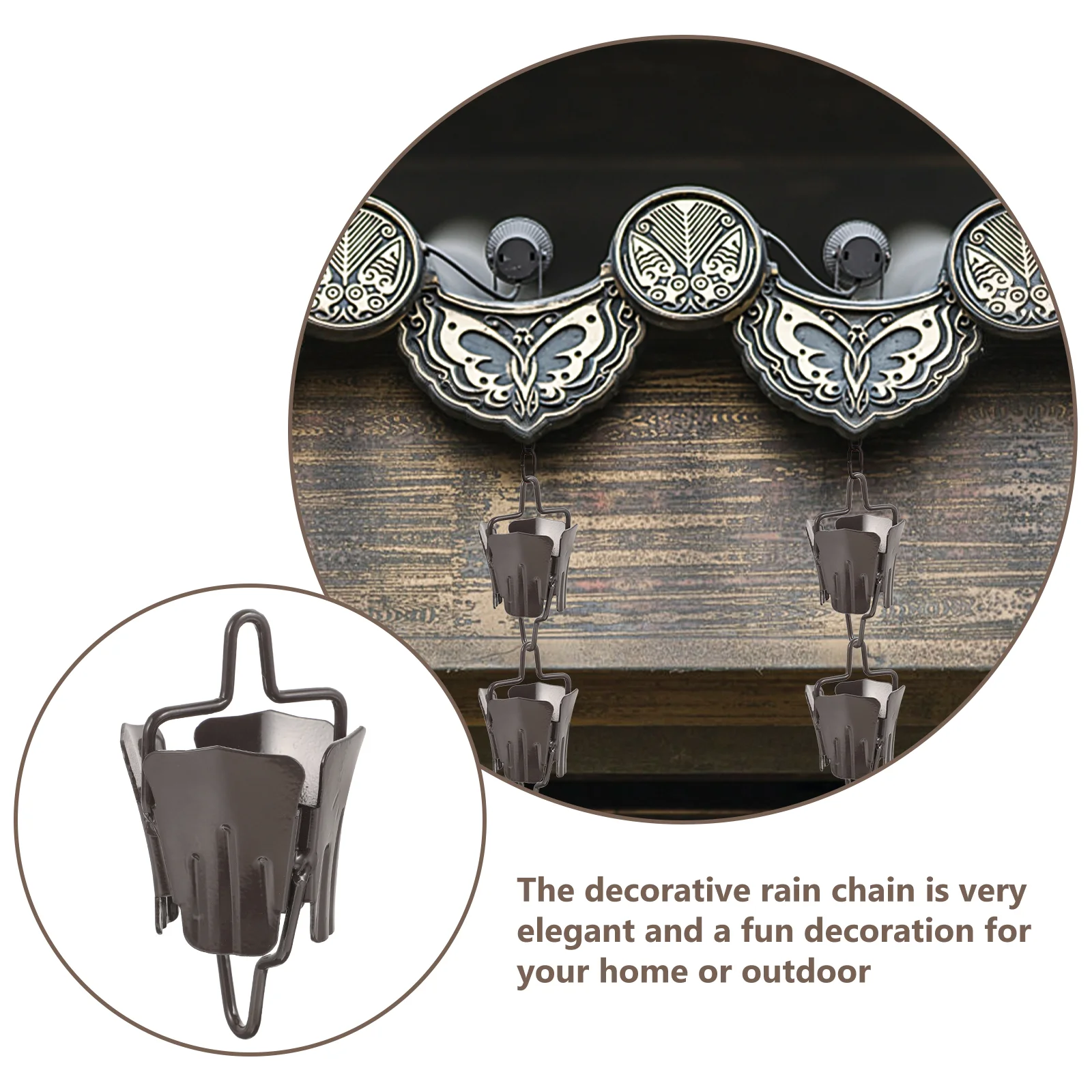 Metal Rain Chain for Gutters Decorative Rain Chain Garden Gutters Novelty Iron stainless steel chains