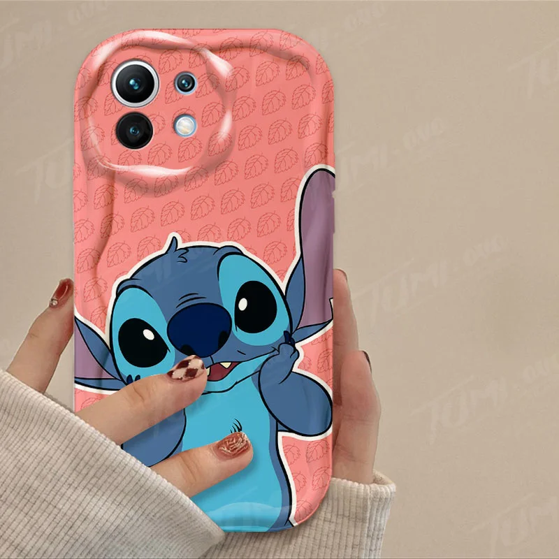 thumbnail image 1 of Funda de dibujos animados Disney Stitch Wave para Xiaomi Mi 13T Pro 12T 11 Lite 5G NE 11i 12 13 10T 10i POCO X3 Pro NFC X4 GT X6 X5 F3 F4 F5, 1 of 5