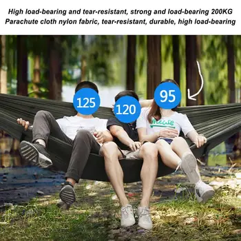 2 Person Outdoor Camping Hammock 2.7x1.4m Lightweight Hanging Mosquito Net Hammocks Waterproof Tree Straps Swing Backpack 2