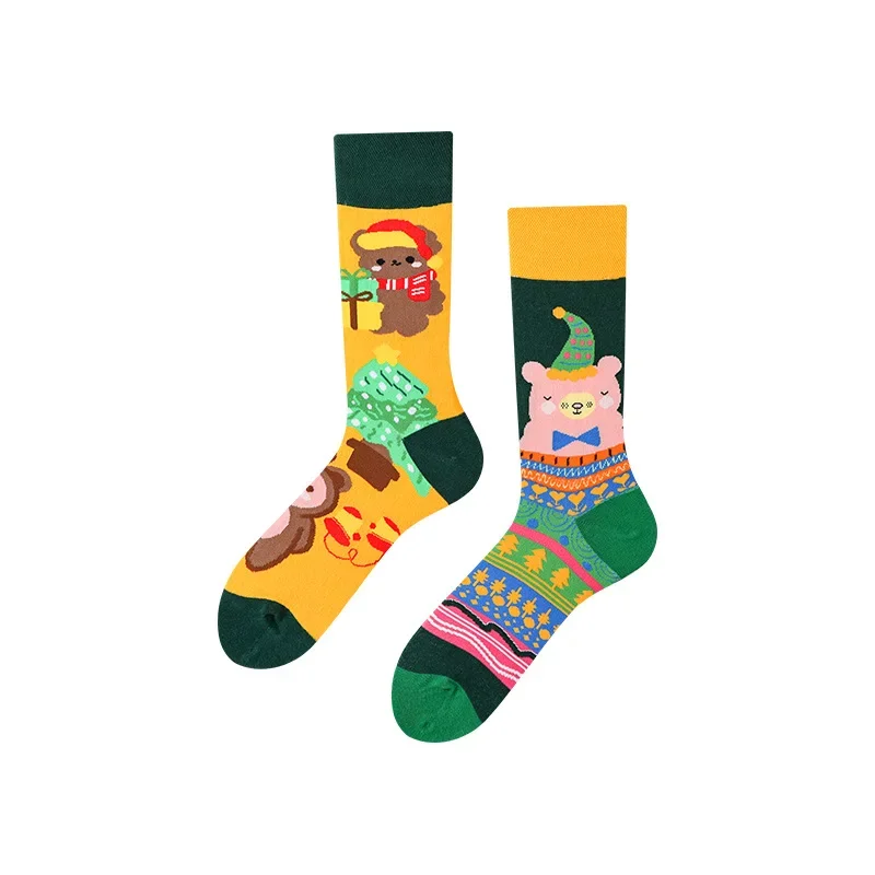 

Autumn and winter mid-calf socks antibacterial trendy jacquard skateboard