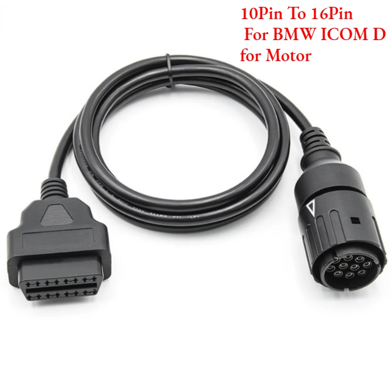 

10Pin To 16Pin OBD2 II for BMW ICOM D for Motorcycles Adapter Cable Convertor Diagnostic Scanner