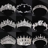 Silvery Crystal Tiaras And Crowns Headband For Women Party Bridal Wedding Hair Accessories Jewelry Crown Tiara Hairband Gift