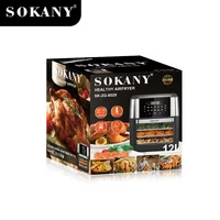 Houselin Air Fryer, Compact 12L, Meat Enthusiasts , Easy Clean Glass Touch Panel & Nonstick Basket,1800W 2