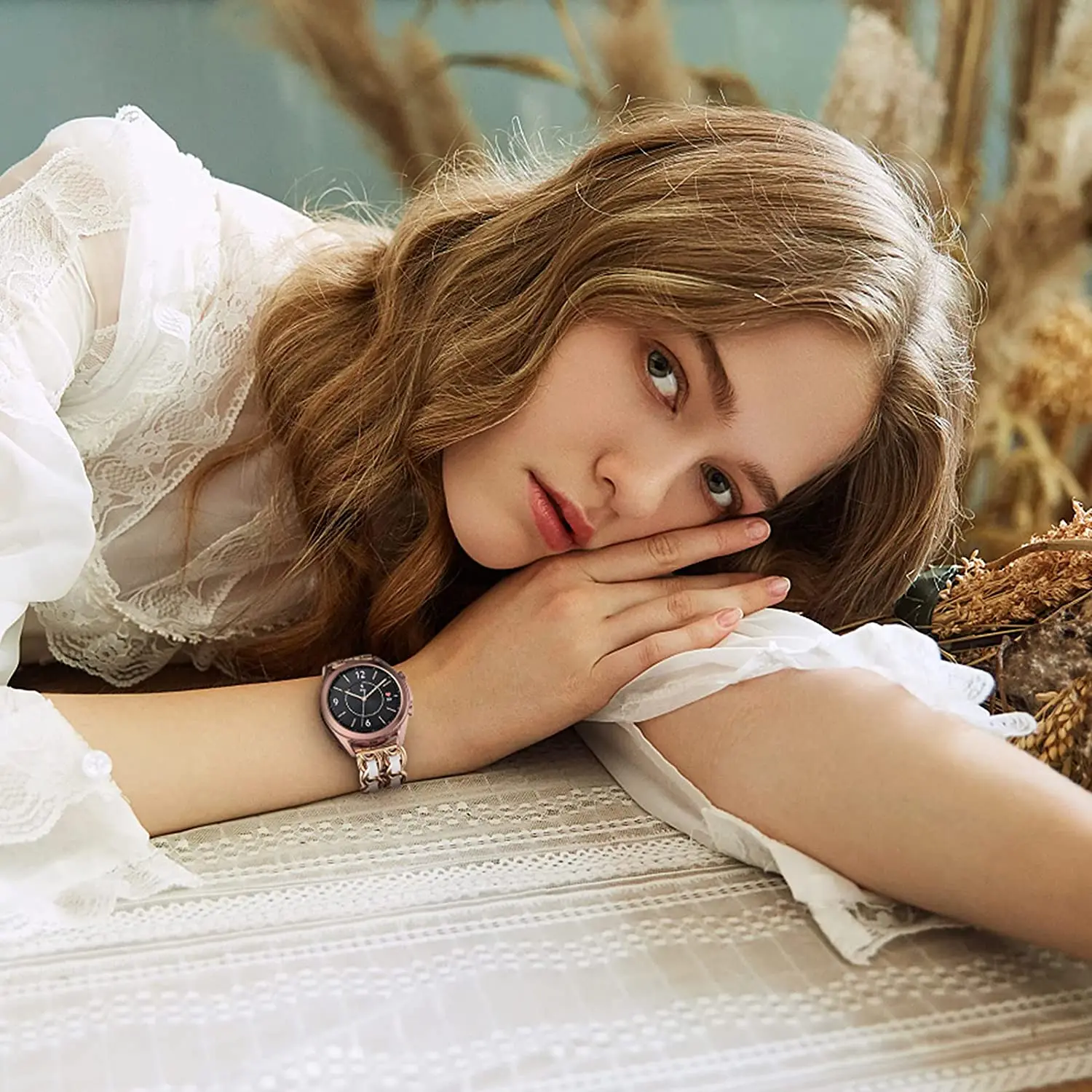 20mm 22mm Strap for Active 2 Samsung Galaxy Watch 4 3 Huawei Watch GT2 Men/Women Metal+Leather bracelets band for Amazfit Bip