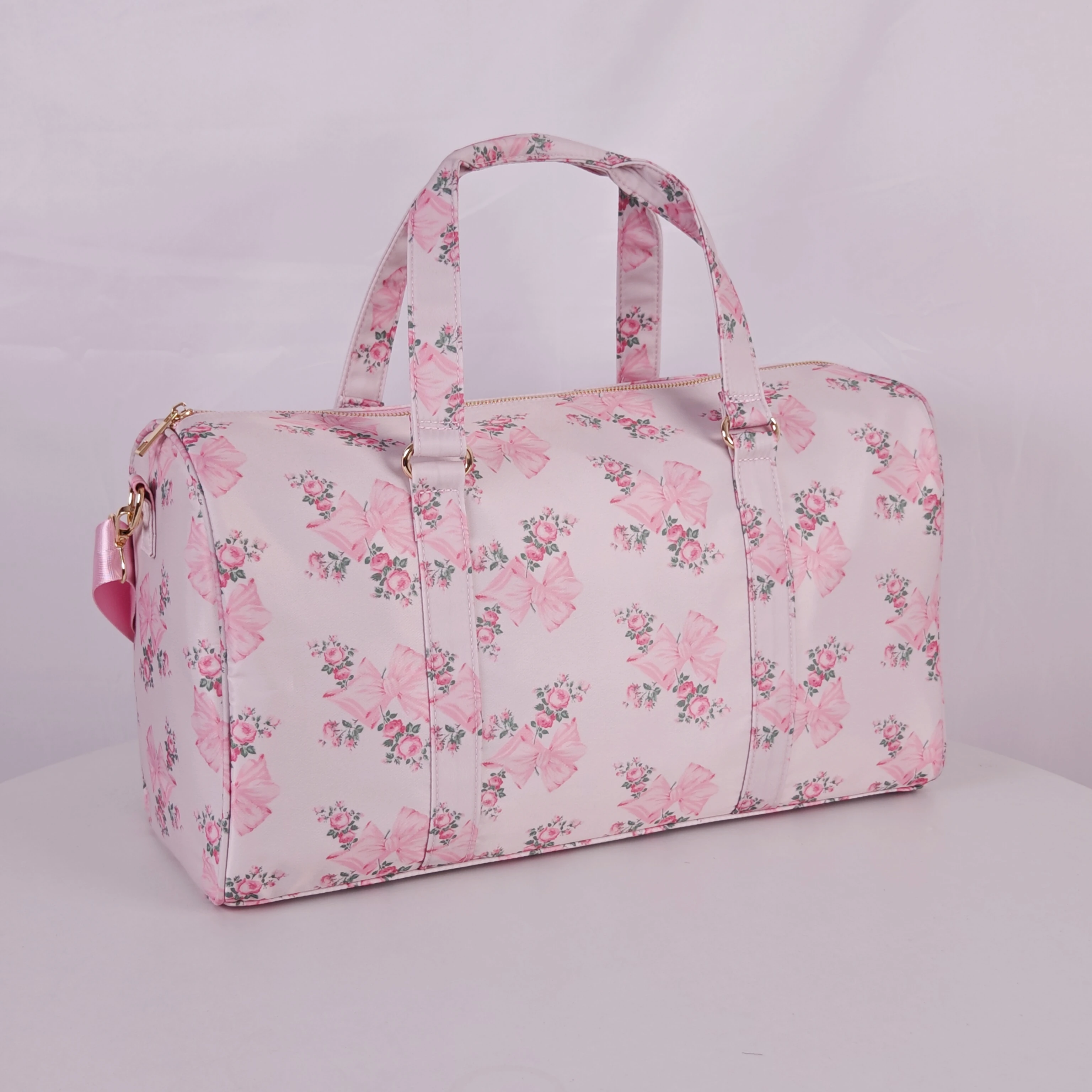 nylon-bow-floral-print-pequena-viagem-duffle-bag-shoulder-bag-impermeavel-outdoor-travel-gym-duffle-handbags