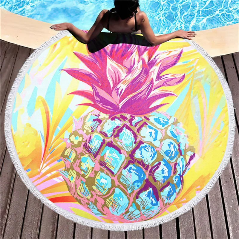 

Pineapple Colorful, Pineapple Beach Towel, Best Beach Towels 3D All Over Printed Towel