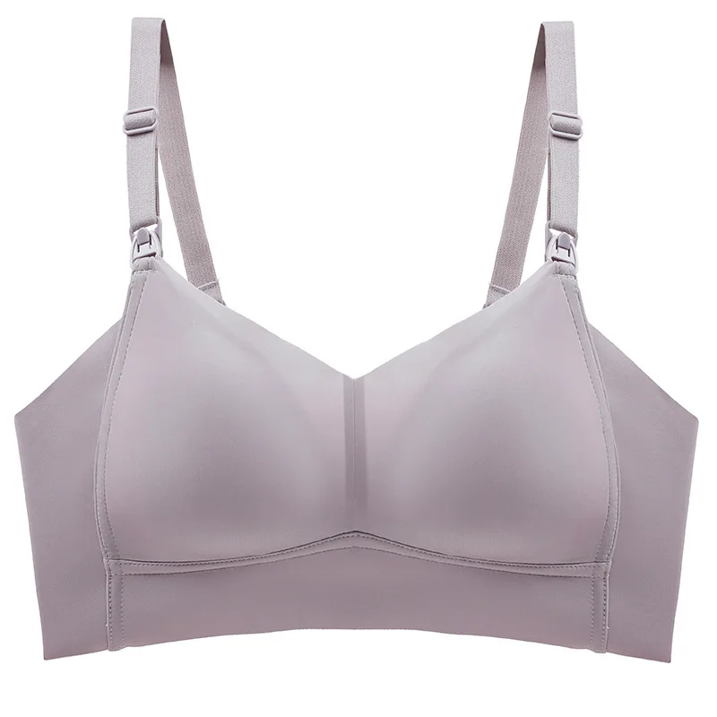 Modal no underwire, no traces, gathered nursing underwear, anti-sagging, beautiful back, thin women soft bra for pregnant women 3