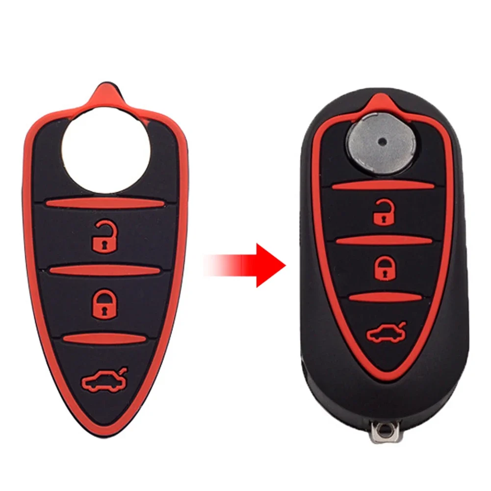 Multicolor 3-Button Car Remote Key Shell Pad - Stylish Accessories
