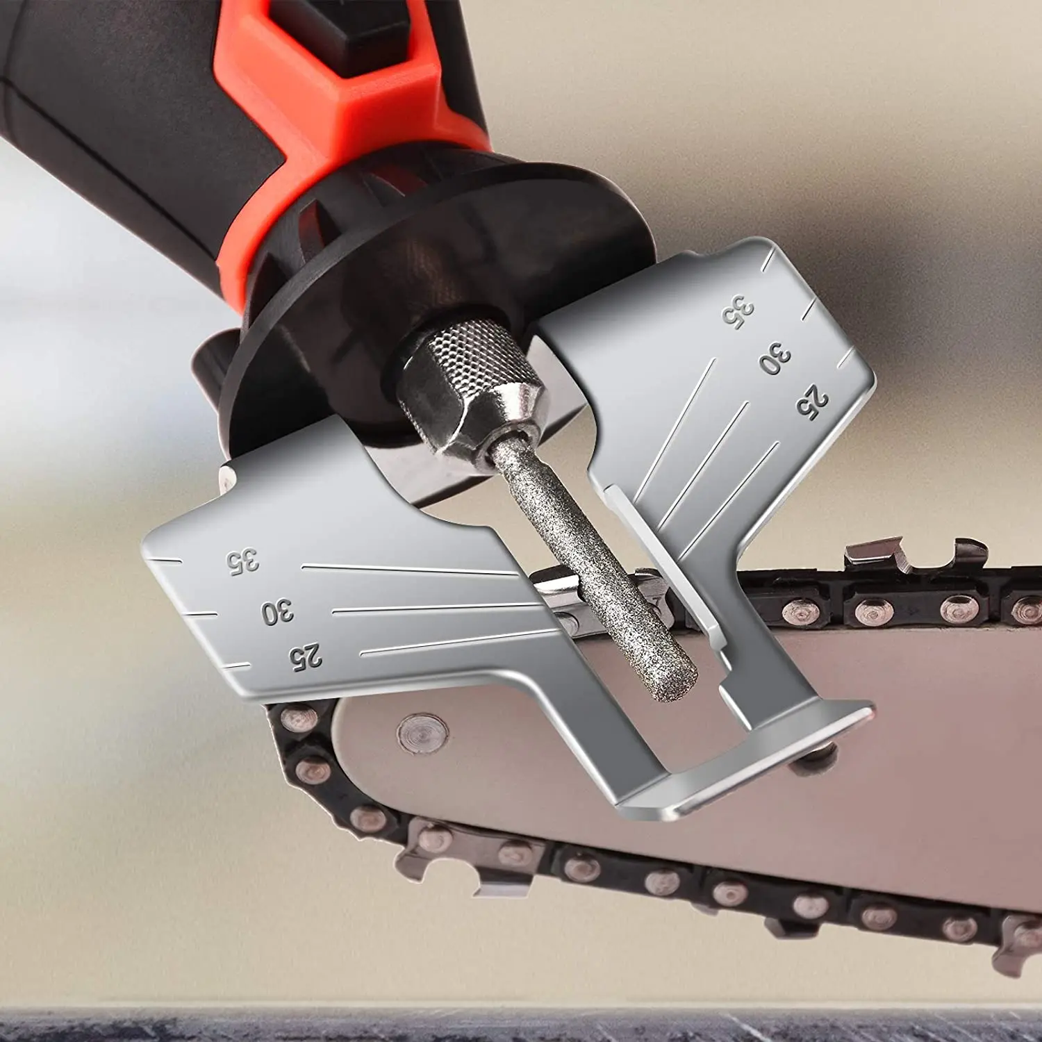 Chainsaw Sharpener 5pcs Drill Chain Saw Sharpen Tool Set Electric Blade Sharpening File 3pcs Diamond Sharpening Wheel
