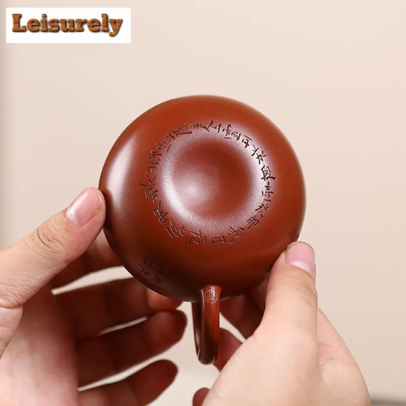 150ml Boutique Yixing Purple Clay Teapots Handmade Eggplant Pot Raw Ore Red Leather Dragon Mud Kettle Chinese Zisha Teaset Gift