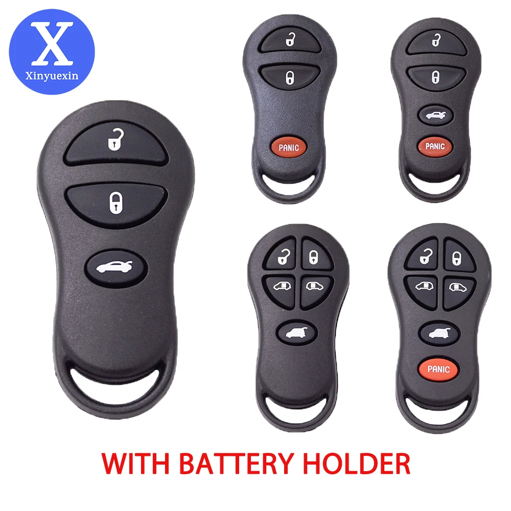 

Xinyuexin Remote Car Key Shell Case for Chrysler PT Cruiser Town & Country Dodge Ram 1500 Caravan Jeep Keyless High Quality