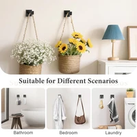 ชุดอุปกรณ์ฮาร์ดแวร์ห้องน้ำ 4 ชิ้น ได้แก่ ห่วงแขวนผ้าเช็ดตัว ที่ใส่กระดาษ ตะขอแขวนผ้า และราวแขวนผ้าติดผนัง (สีดำ) 4