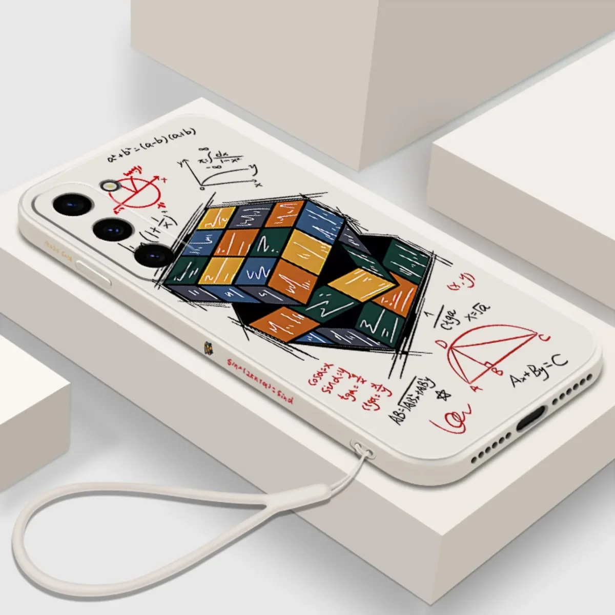 Per Samsung S23Fe Custodia Custodia In Silicone Modello Cubo Di Rubik Per Samsung Galaxy S23Fe Custodia Morbida A Prova Di Caduta Opaca