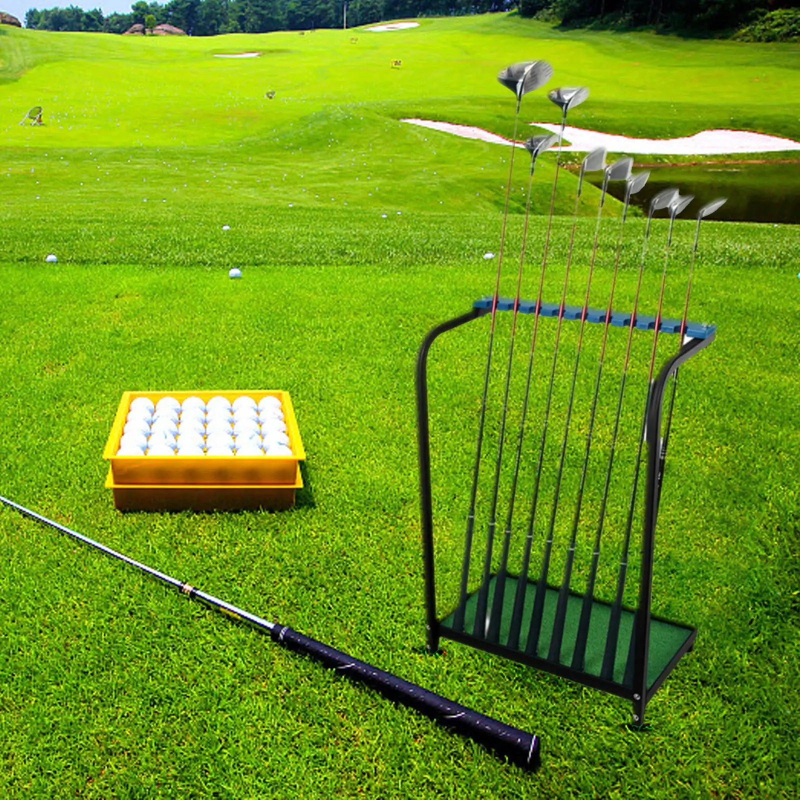 PGM 9 Holes Golf Club Rack Golf Pole Stand Organizer Equipment Storage Golf Course Supplies  ZJ005