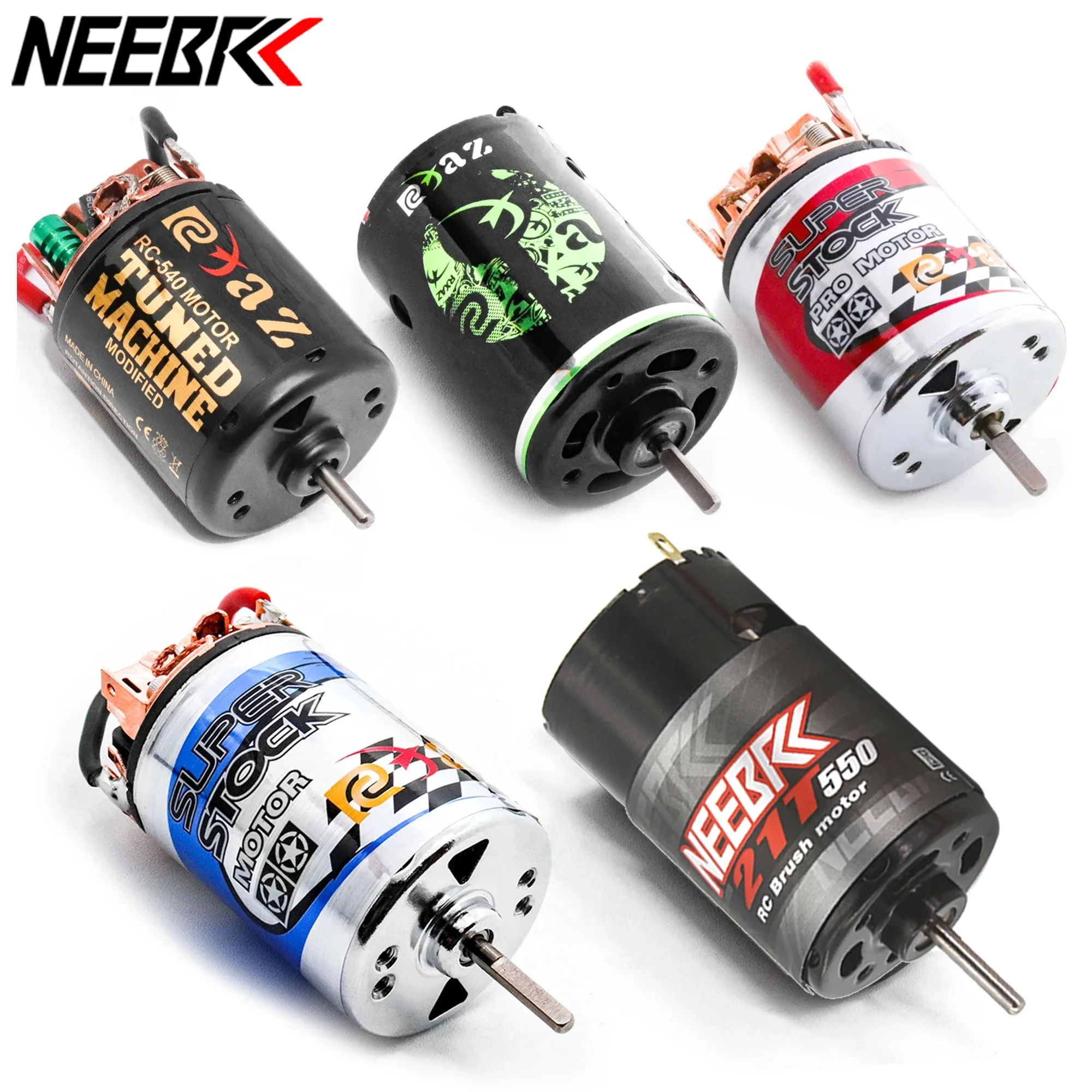 NEEBRC Moteur RC 540 550 Brossé Étanche pour Voiture 1/10 1/8