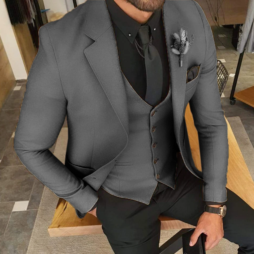 White 2 Piece Pant Coat Shawl Lapel Men Wedding Suits Pictures Custom Made Business Groom Wear Dress Suit For Male