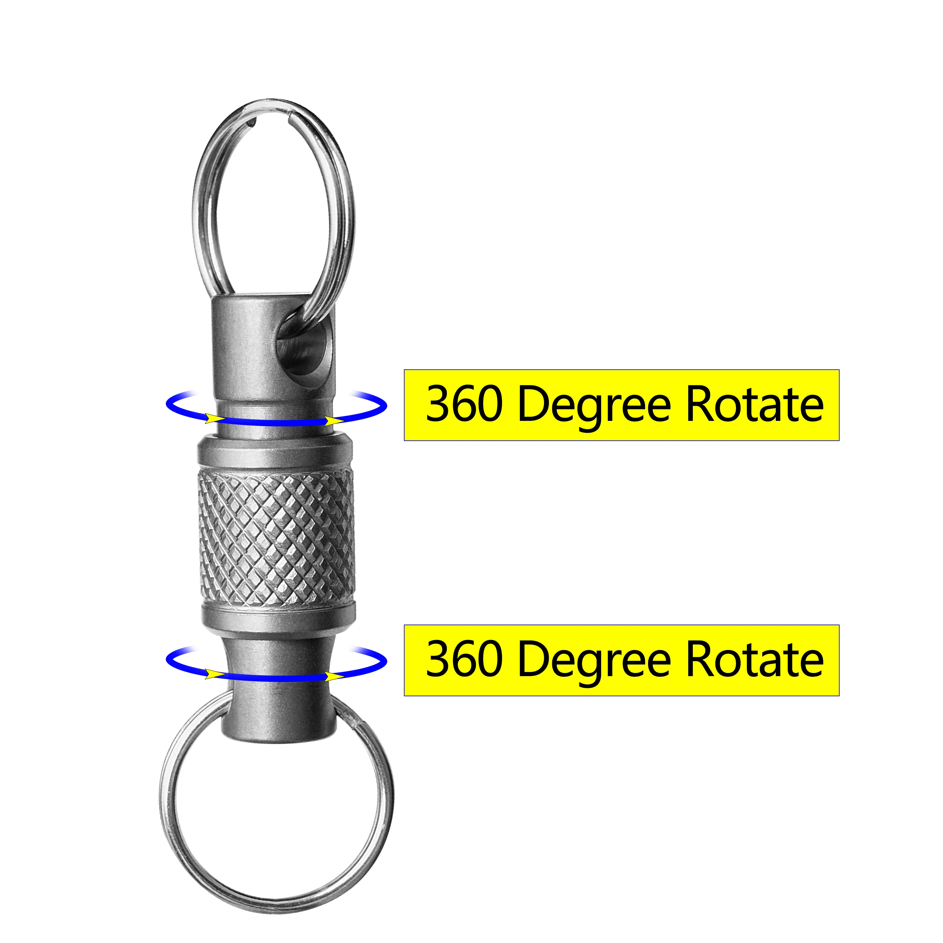 Titanium Alloy Quick Release Keychain - Portable Outdoor Mountaineering EDC Tool
